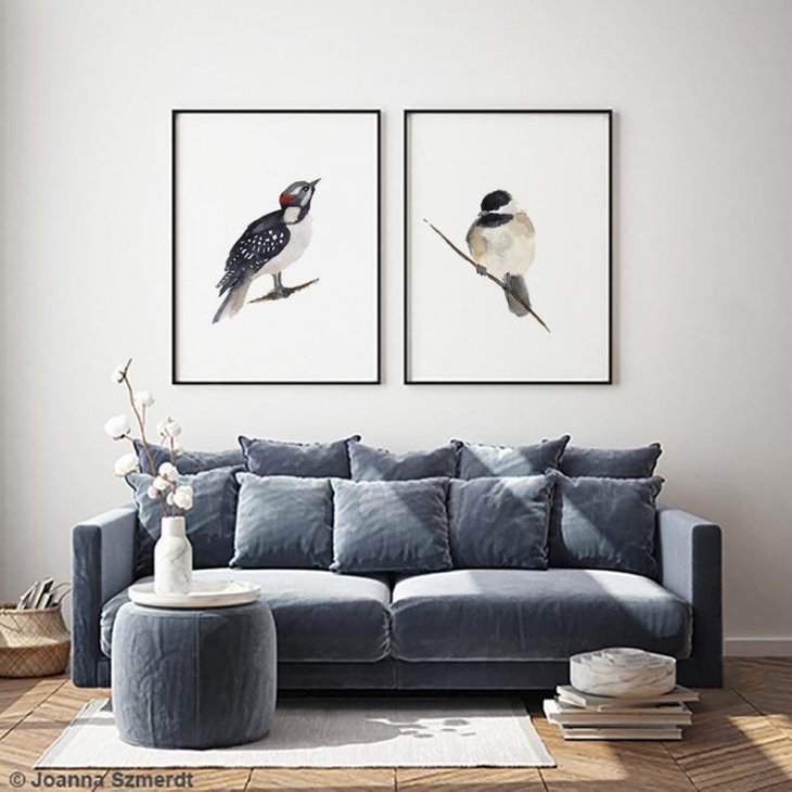 ネコポス送料無料】COLOR WATERCOLOR | Woodpecker Art Print | A4 