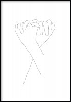 GLAM POSTERS | HOLDING HANDS LINE ART POSTER | ȥץ/ݥ (30x40cm)̲ ӥ ƥꥢۤξʲ