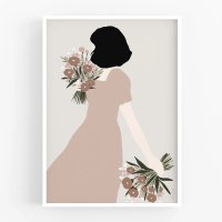 MICUSH | FLOWER LADY - DOUBLE BOUQUET ART PRINT (AP137) | ȥץ/ݥ (30x40cm)ξʲ