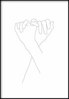 GLAM POSTERS | HOLDING HANDS LINE ART POSTER | ȥץ/ݥ (50x70cm)̲ ӥ ƥꥢۤξʲ