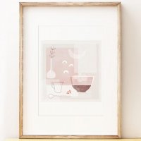SHAPE COLOUR PATTERN | Contemporary still life art print 'Silently' | A3 アートプリント/ポスター【北欧 モダン インテリア】の商品画像
