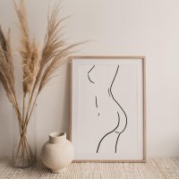 【SALE 20%オフ】STUDIO FAZZOLETTO | WOMAN BODY LINE DRAWING POSTER | A3 アートプリント/ポスター【北欧 デンマーク シンプル おしゃれ】の商品画像
