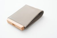 yuruku (륯) | Wood Plate Folder Half Wallet (gray)  |  쥶åȡ ץ  ۤξʲ