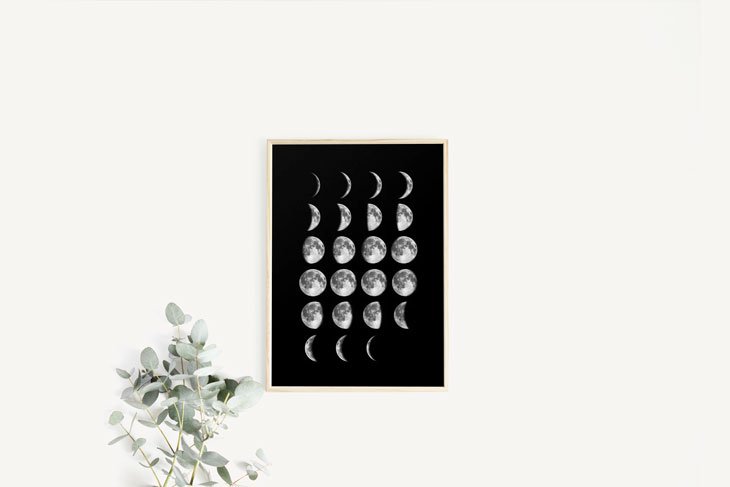 THE MOTIVATED TYPE | PHASES OF MOON PRINT | A3 アートプリント