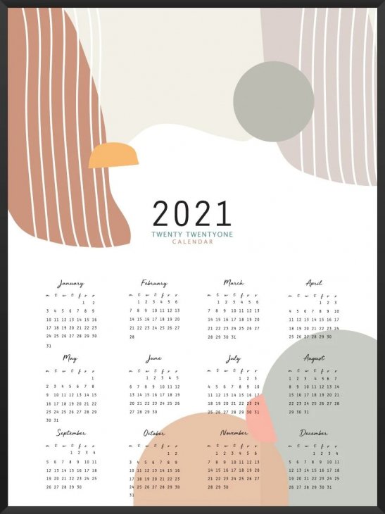 Project Nord 21 Yearly Calendar Colorful カレンダー ポスター 北欧 シンプル インテリア Hafen ハーフェン 北欧 ヨーロッパの雑貨 ポスターを扱う通販ショップ