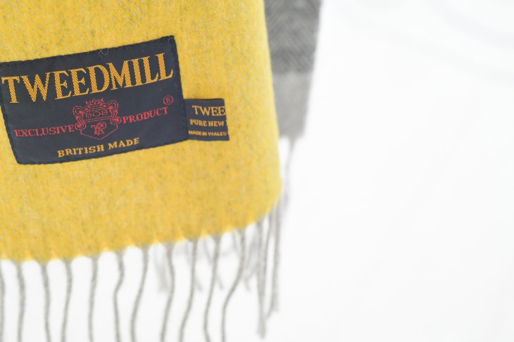 TWEEDMILL | Stripe Kingfisher (yellow/grey) | マフラー (70x183cm