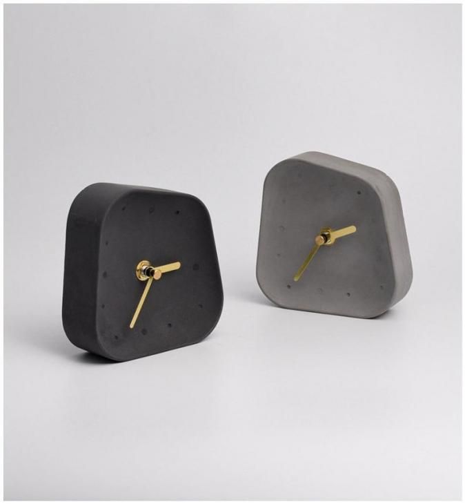 FOOKYOU | Irregular Cement Clock | 置き時計 コンクリート FOOKYOU | Irregular Cement Clock | 置き時計 コンクリート