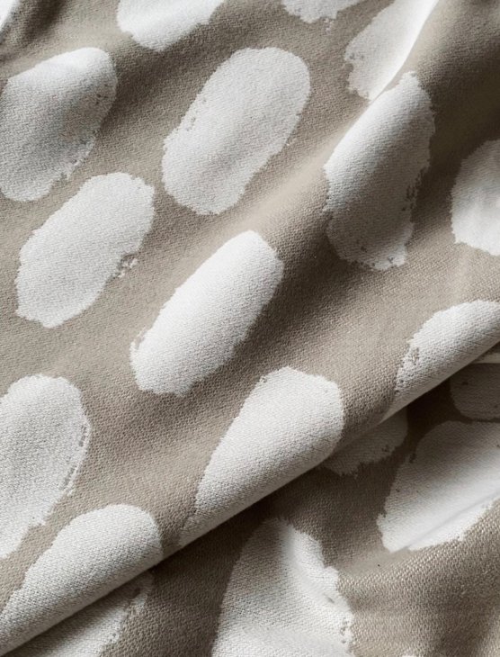 FINE LITTLE DAY | DOTS WOVEN BLANKET (WHITE/SAND) (no.8902.56