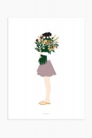 MICUSH | MODERN WOMEN - FLORAL LADY | アートプリント/ポスター (30x40cm)【北欧 シンプル インテリア おしゃれ】の商品画像