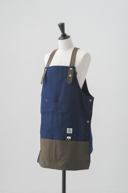 BIB - BE IN THE BAG - | MAHOGANY (navy x brown) | ビブ エプロン