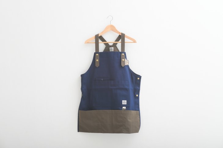 BIB - BE IN THE BAG - | MAHOGANY (navy x brown) | ビブ エプロン 