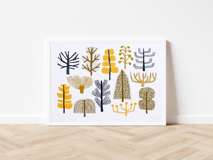 ELOISE RENOUF | Summer Trees print | A3 アートプリント/ポスター【北欧 インテリア ボタニカル  アブストラクト】 - HAFEN ハーフェン | 北欧・ヨーロッパの雑貨・ポスターを扱う通販ショップ