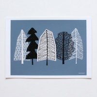 ELOISE RENOUF | Blue Trees | A4 アートプリント/ポスター【ネコポス送料無料 北欧 インテリア ボタニカル アブストラクト】の商品画像