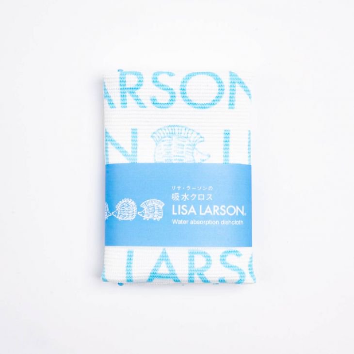 LISA LARSON (リサ・ラーソン) | 吸水クロス（ロゴとハリネズミ）【北欧 雑貨 リサラーソン キッチン雑貨 ふきん】