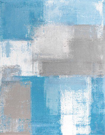 Art Panel Grey and Blue Abstract Art Painting | 60x80cm キャンバス