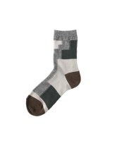 TRICOTE | COLOUR BLOCK SOCKS (gray) | 靴下 ソックス トリコテの商品画像