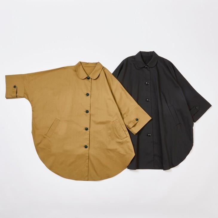 Cion(シオン) | コットンポンチョコート (black) | 送料無料 Cion(シオン) | コットンポンチョコート (black) | 送料無料