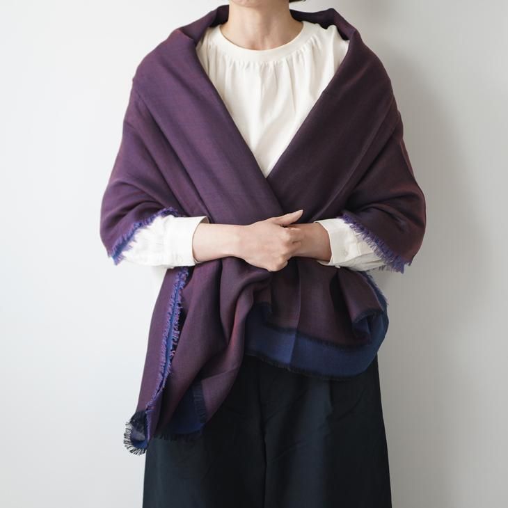 hatsutoki ハツトキ　ストール マフラー hatsutoki(ハツトキ) | w-face ストール (deep blue) | 送料無料