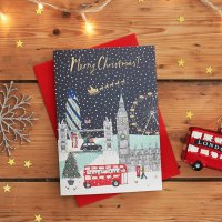 JESSICA HOGARTH | LONDON SCENE CHRISTMAS CARD | グリーティングカード クリスマス 箔押しの商品画像