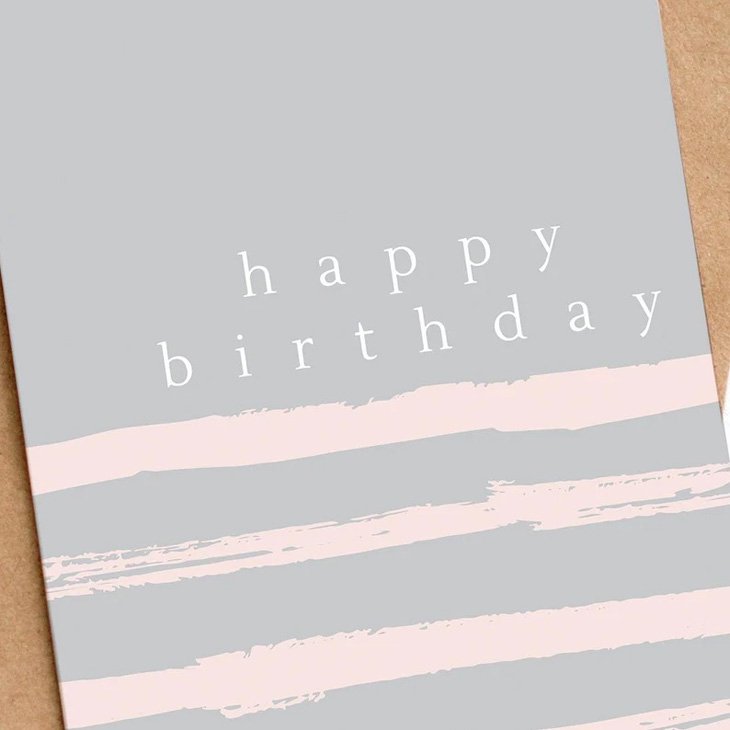 Greenwich Paper Studio Stripes Happy Birthday Card Gps 06 グリーティングカード 誕生日