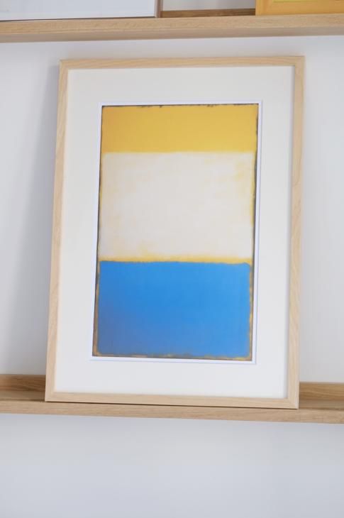 MARK ROTHKO (マーク・ロスコ) | Yellow, White, Blue Over Yellow on Gray, 1954 |  アートポスター フレーム付き 北欧 抽象画