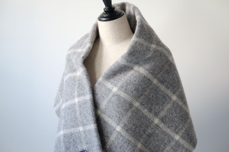 TWEEDMILL | Chequered Grey Shawl | ショール (70x183cm) 送料無料