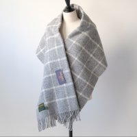 TWEEDMILL | Chequered Grey Shawl | 硼 (70x183cm)  ĥɥߥ ݤ Ҥݤ ȡ ޥե顼ξʲ