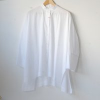 STAMP AND DIARY | スタンドカラービッグワイドシャツ (white) | 送料無料 トップス シャツ シンプルの商品画像