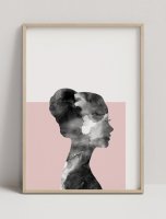 CARO CARO PRINTS | Modern Silhouette Art Print (CRFL-0303) | ȥץ/ȥݥ (50x70cm) ̲ ֥ȥ饯Ȥξʲ