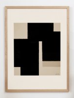 CARO CARO PRINTS | Black Abstract Art Print (ABST-27) | ȥץ/ȥݥ (30x40cm) ̲ ֥ȥ饯Ȥξʲ