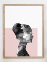 CARO CARO PRINTS | Modern Silhouette Art Print (CRFL-0303) | ȥץ/ȥݥ (30x40cm) ̲ ֥ȥ饯Ȥξʲ