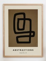 CARO CARO PRINTS | Brown and Black Abstract Art Print (ABST-16) | ȥץ/ȥݥ (30x40cm) ̲ξʲ