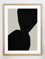 CARO CARO PRINTS | Black & Beige Art Print (GMTC-4001) | ȥץ/ȥݥ (30x40cm) ̲ ֥ȥ饯Ȥξʲ