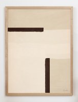 CARO CARO PRINTS | Cream & Brown Abstract Art Print (MNLT-06) | ȥץ/ȥݥ (30x40cm) ̲ ֥ȥ饯Ȥξʲ
