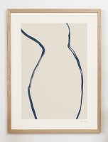 CARO CARO PRINTS | Blue Nude Silhouette Art Print (MNLT-05) | ȥץ/ȥݥ (30x40cm) ̲ ֥ȥ饯Ȥξʲ