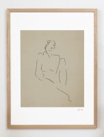 CARO CARO PRINTS | Nude Line Art Print (FGRT-04) | ȥץ/ȥݥ (30x40cm) ̲ ֥ȥ饯Ȥξʲ