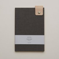 ANTORA | Hardcover Notebook (charcoal/leather strap) | ノートブック アントラ リネン サスティナブルの商品画像