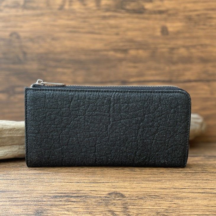 etul (エツル) | PINATEX LONG WALLET (black) | 送料無料 財布 長財布 ウォレット お洒落