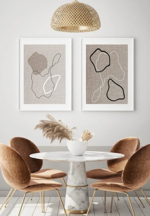 GLAM POSTERS | ABSTRACT SHAPES NATURAL POSTER | アートプリント