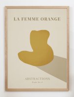 CARO CARO PRINTS | Orange Nude Art Print (FGRT-06) | アートプリント/アートポスター (30x40cm) 北欧 アブストラクトの商品画像