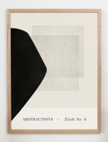 CARO CARO PRINTS | Abstract Black & Beige Art Print (GMTC-4501) | アートプリント/アートポスター (30x40cm) 北欧の商品画像