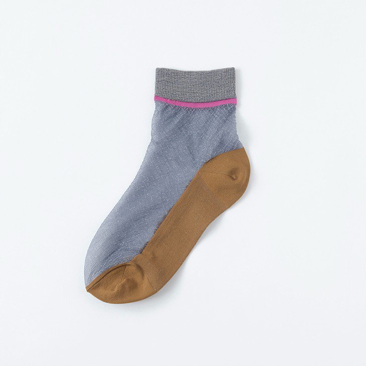 TRICOTE (トリコテ) | LAME SEE-THROUGH SOCKS (silver) | 靴下