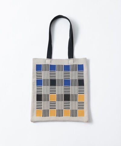 TRICOTE | SQUARE CHECK KNIT TOTE BAG (IVORY) | 送料無料 トート