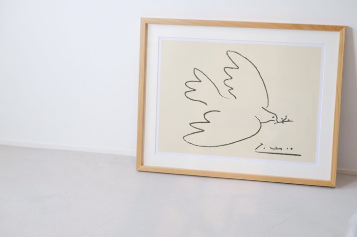 57％以上節約 Pigeon with olive branch Art Collection パブロ ピカソ 絵 Pablo Picasso  Line art おしゃれ ポスター 韓国