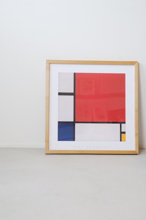 PIET MONDRIAN (ピエト・モンドリアン) | Composition with Red, Blue and Yellow, 1930  (natural frame) | アートプリント/ア