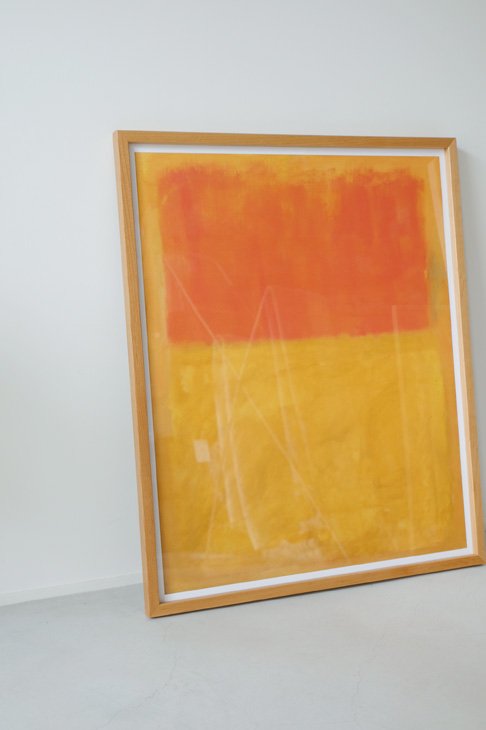 MARK ROTHKO (マーク・ロスコ) | Orange and Tan, 1954 (large) | アートプリント/ポスター フレーム付き  北欧 モダンアート 抽象画 アートポスター 木製