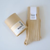 decka -quality socks- | Cased heavy weight plain socks -5th collections- (ecru) | å ǥ  襤 ̵Ϥξʲ