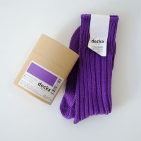 decka -quality socks- | Cased heavy weight plain socks -5th collections- (purple) | ソックス デカ 靴下の商品画像