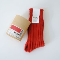 decka -quality socks- | Cased heavy weight plain socks -5th collections- (burgundy) | ソックス デカ 靴下の商品画像