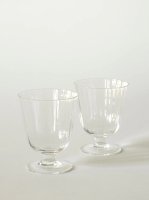 STILLEBEN | Concave Wine Glass - Set of 2 - (clear fan) | 磻󥰥饹 ƥ졼٥ ̲ ǥޡξʲ